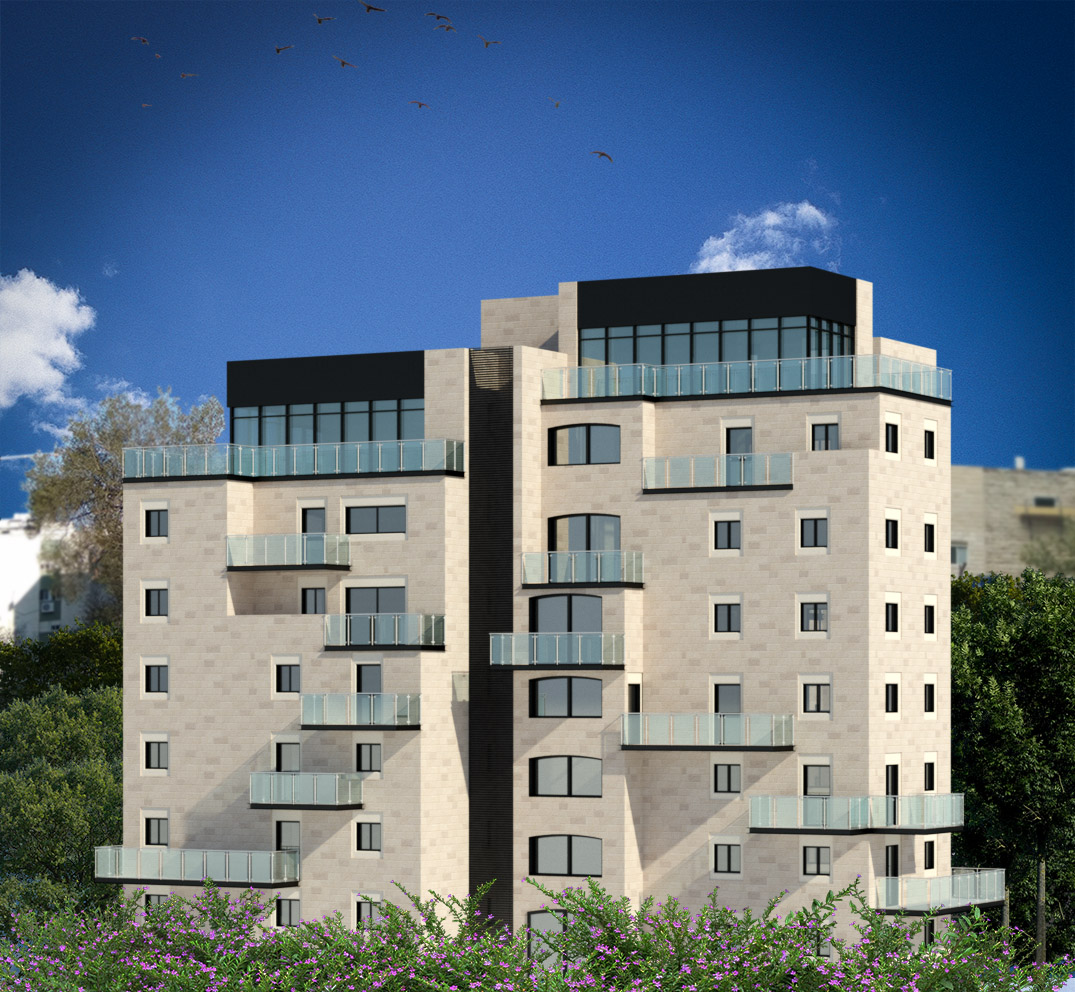 מצב מוצע- לבנה 5- תמ"א 38 היתר בניה בירושלים